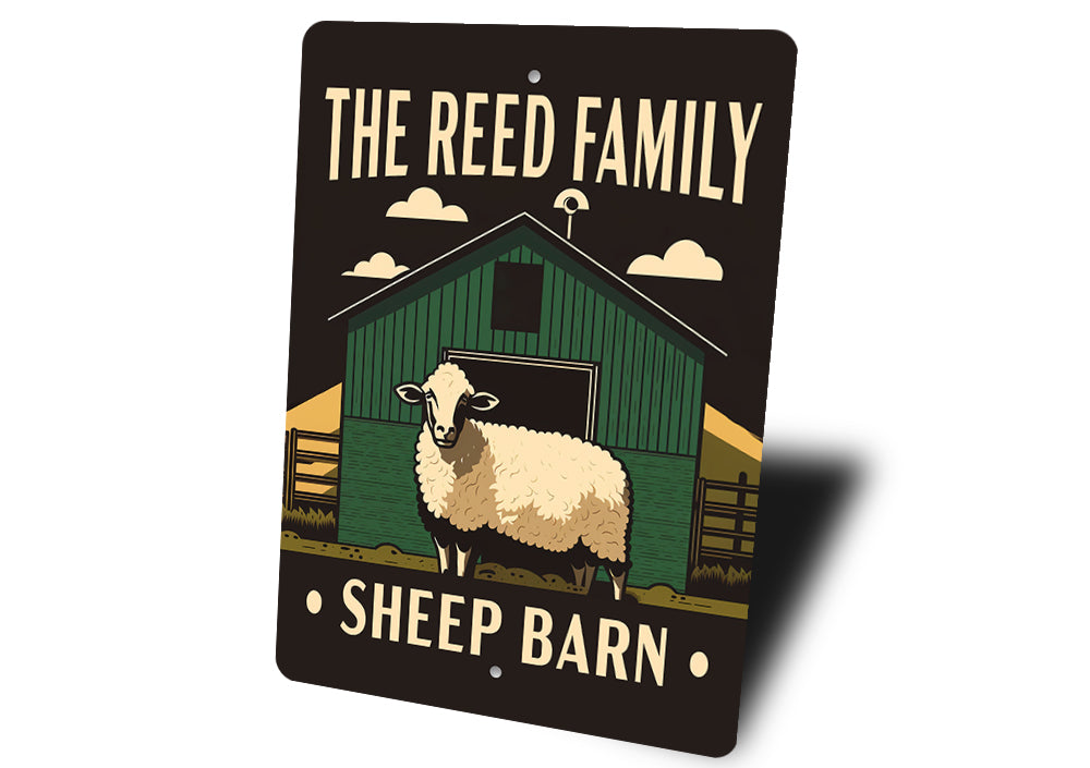 Personalized Family Name Sheep Barn Sign