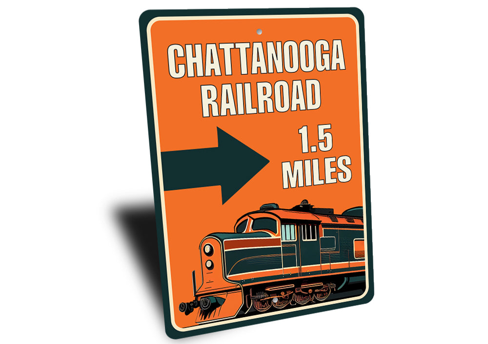 Chatanooga Railroad Direction And Distance Sign