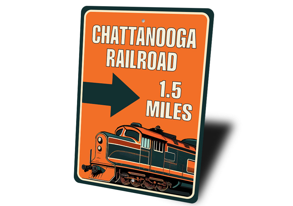 Chatanooga Railroad Direction And Distance Sign
