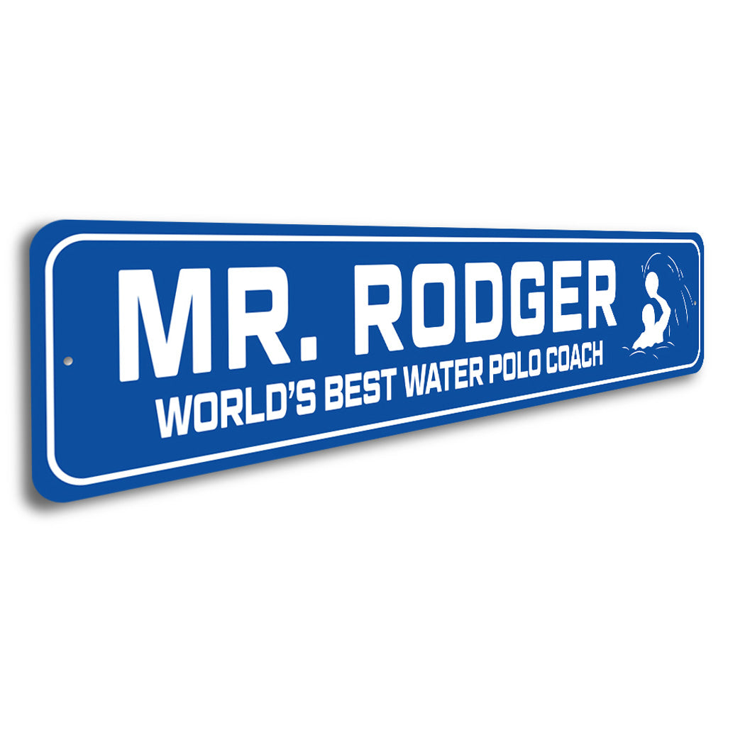 Custom World's Best Water Polo Coach Sign