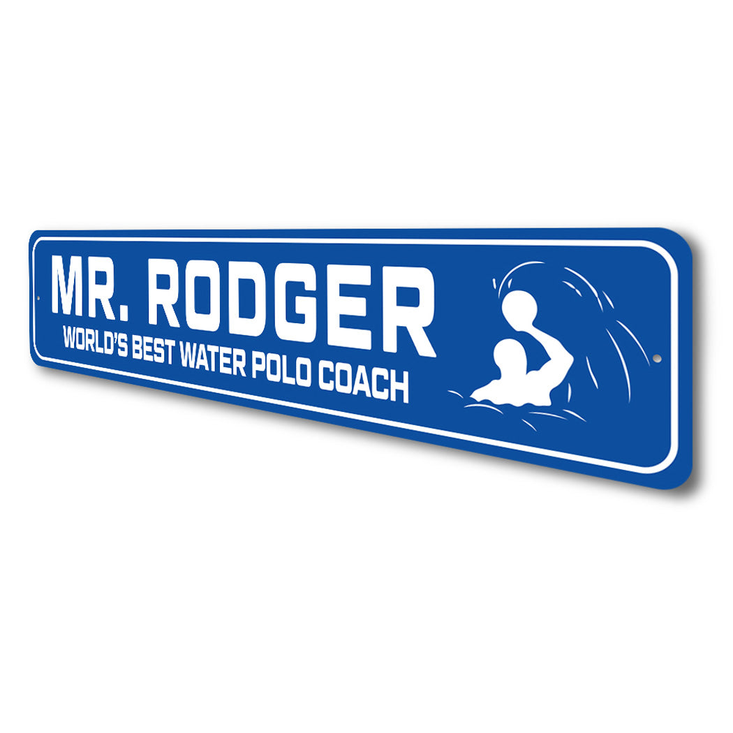 Custom World's Best Water Polo Coach Sign
