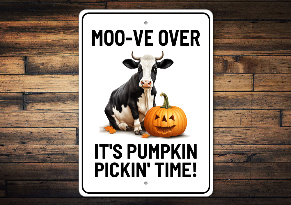 Cow Farm Pumpkin Halloween Sign