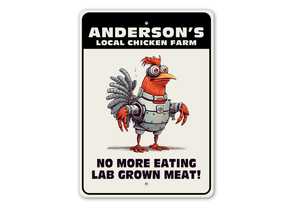 Local Chicken Farm No Lab Grown Meat Sign