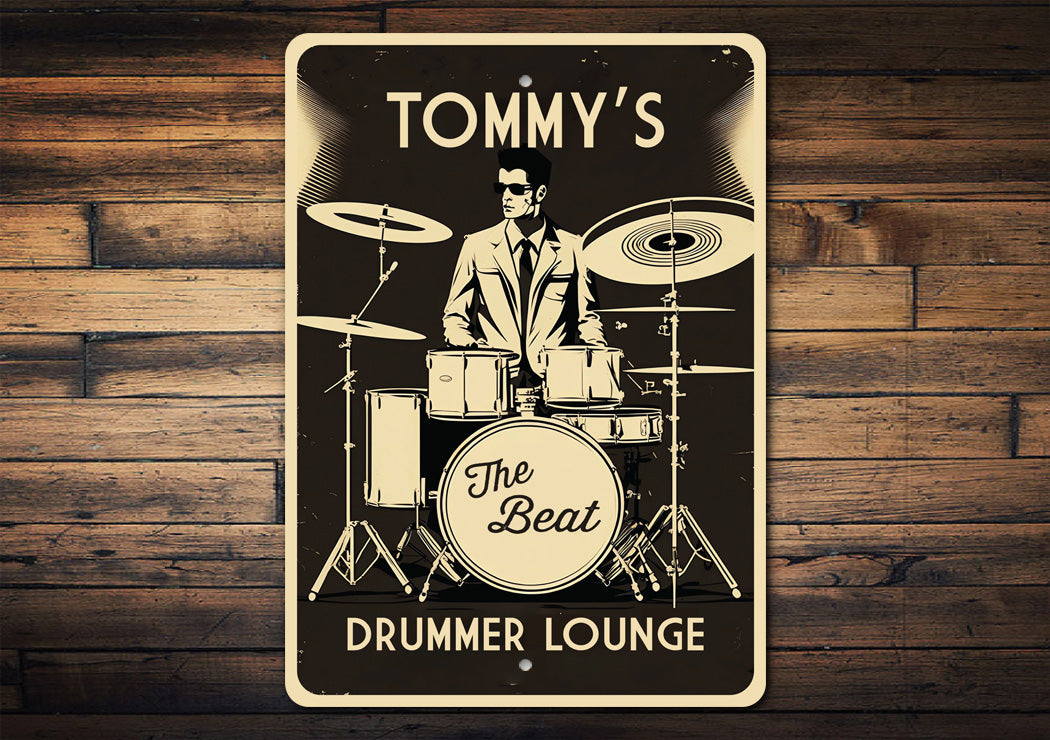 The Beat Drummer Lounge Sign