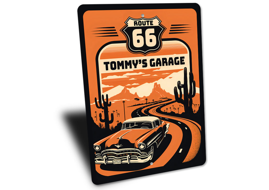 Route 66 Garage Classic Car Sign