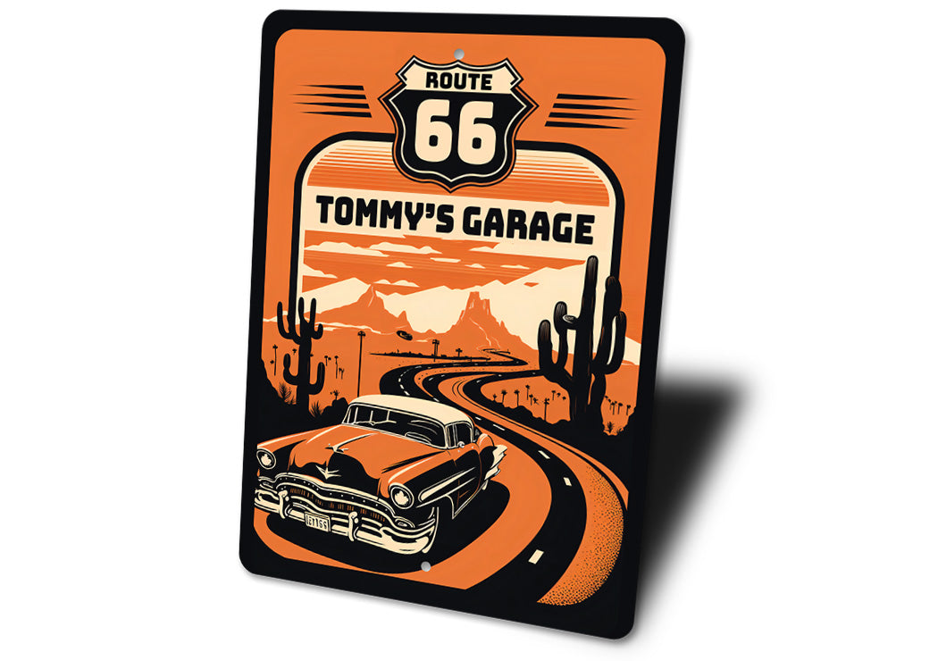 Route 66 Garage Classic Car Sign