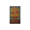 Speed Boat Rustic Wood Sign