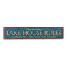 Lake Rules Rustic Wood Sign