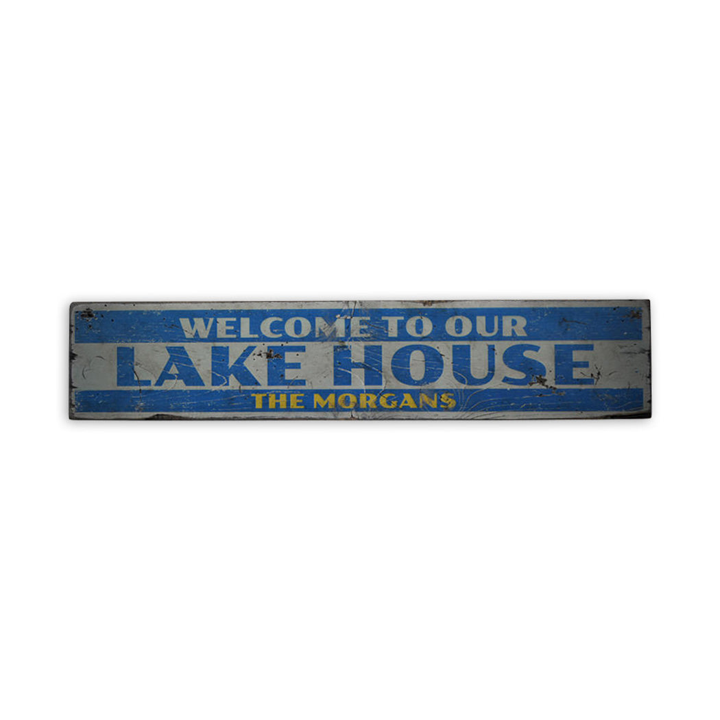 Old Lake House Rustic Wood Sign