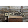 Family Lake Name Rustic Wood Sign