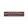 Welcome to the Family Name Lake House Rustic Wood Sign