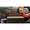 Gone Fishin Rustic Wood Sign