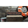 FIshing Tales Told Here Rustic Wood Sign