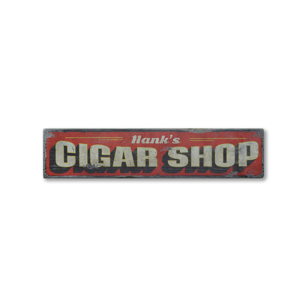 Cigar Shop Rustic Wood Sign