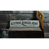 Altitude Burger Joint Rustic Wood Sign