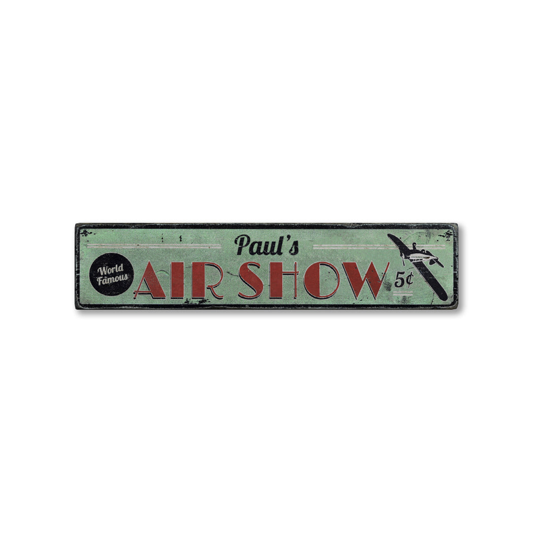 Air Show Rustic Wood Sign