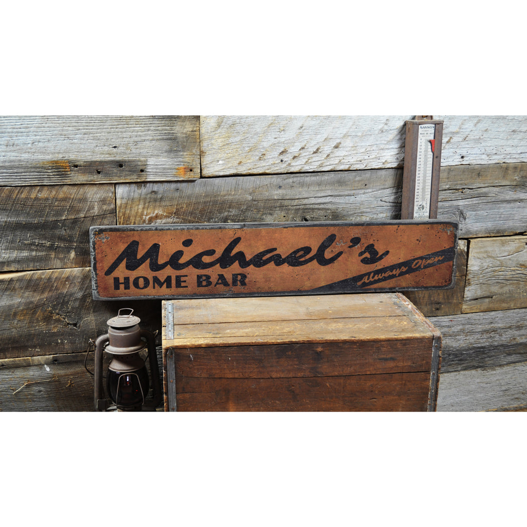 Home Bar Rustic Wood Sign