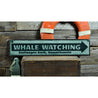 Whale Watching Location Rustic Wood Sign