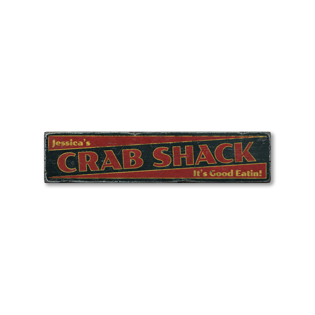 Crab Shack Rustic Wood Sign