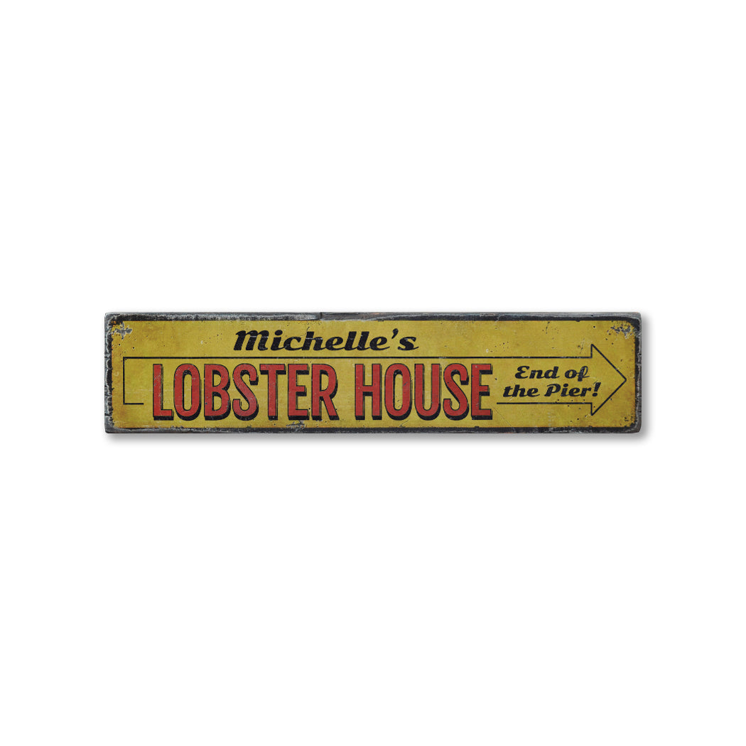 Lobster House Rustic Wood Sign