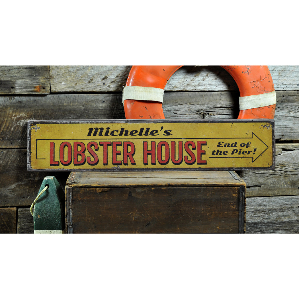 Lobster House Rustic Wood Sign