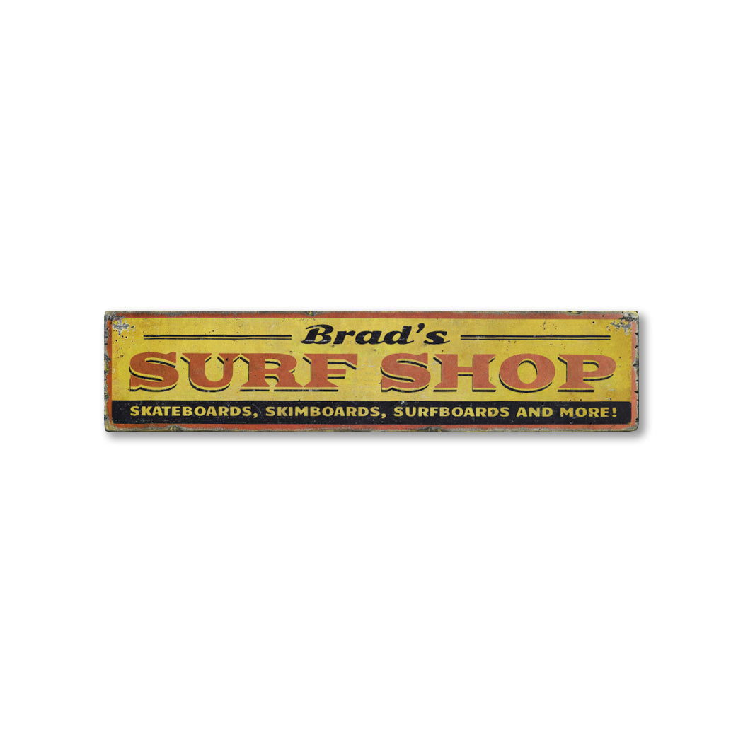 Surf Shop Rustic Wood Sign