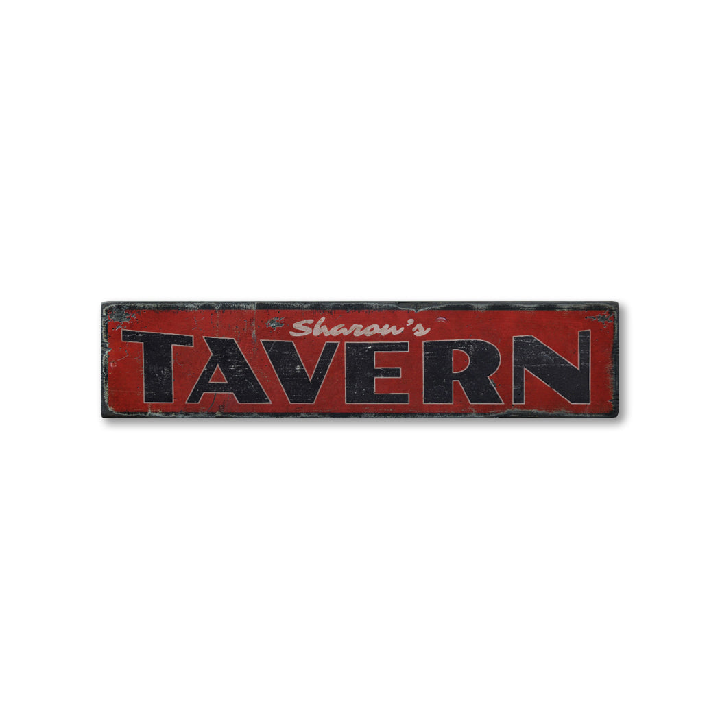 Vintage Tavern Rustic Wood Sign