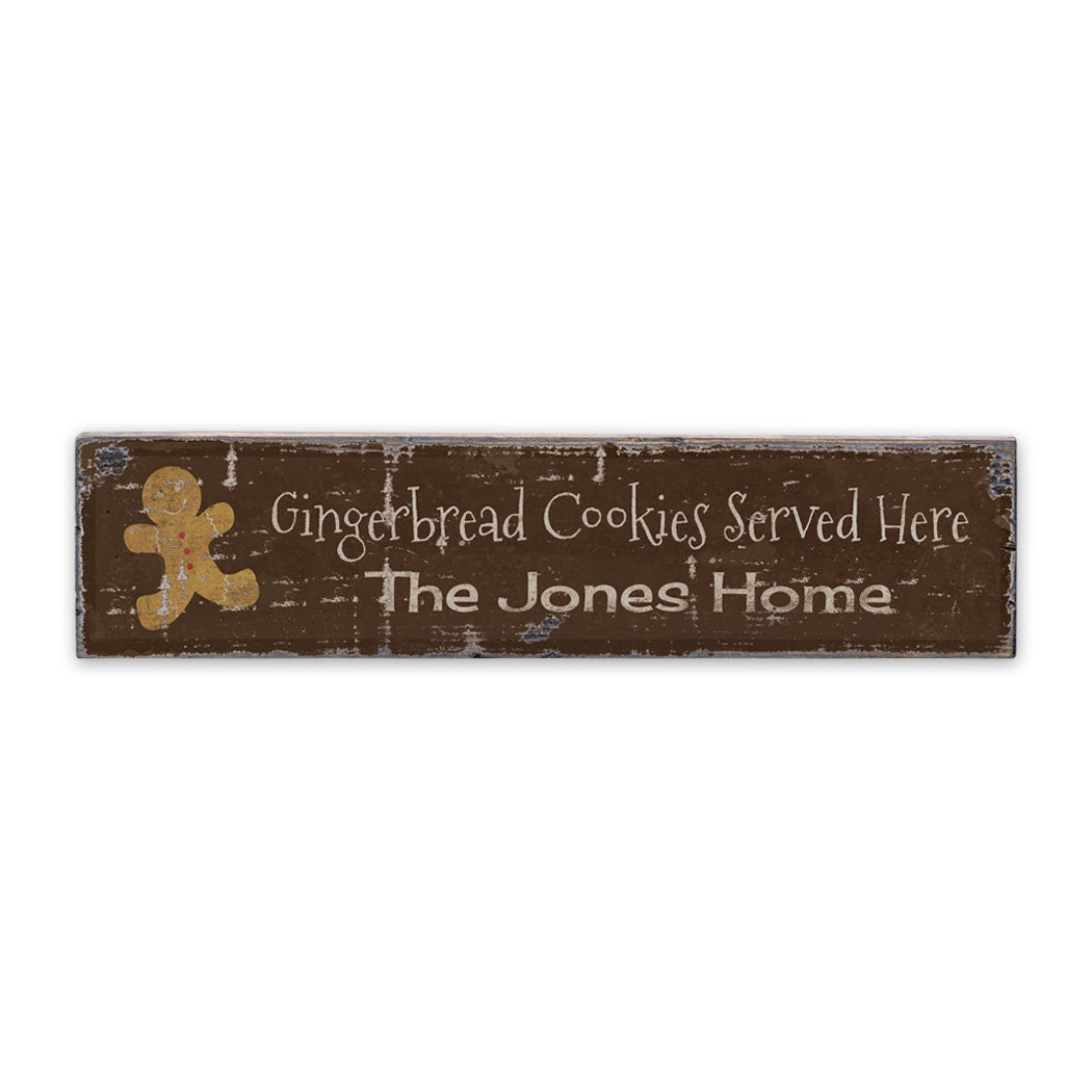 Gingerbread Cookies Rustic Wood Sign