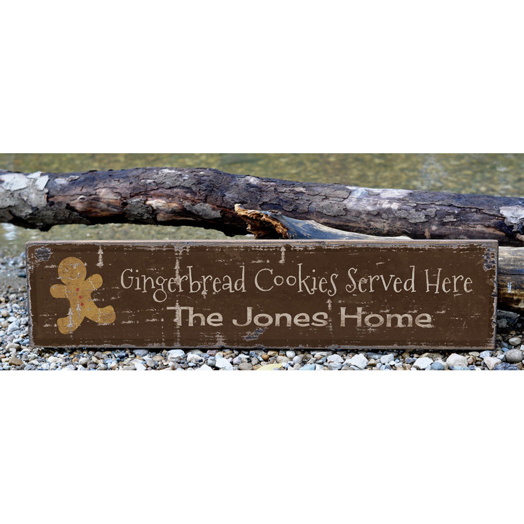 Gingerbread Cookies Rustic Wood Sign