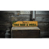 Tiki Bar & Grill Rustic Wood Sign