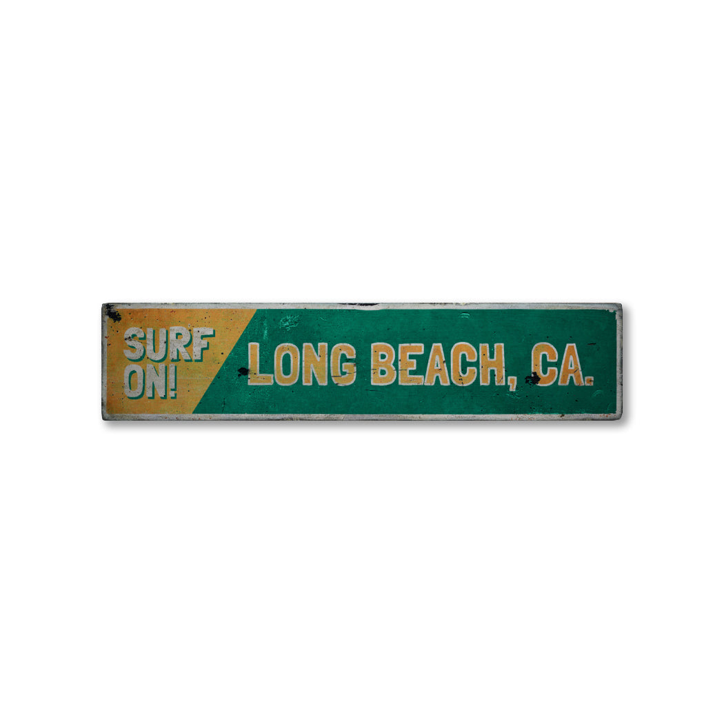 Surf On Rustic Wood Sign