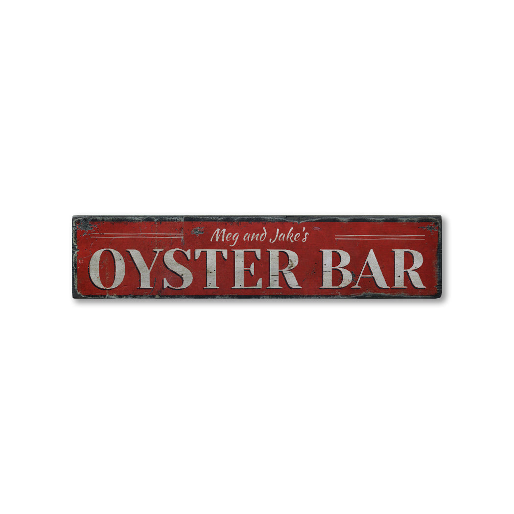 Oyster Bar Rustic Wood Sign