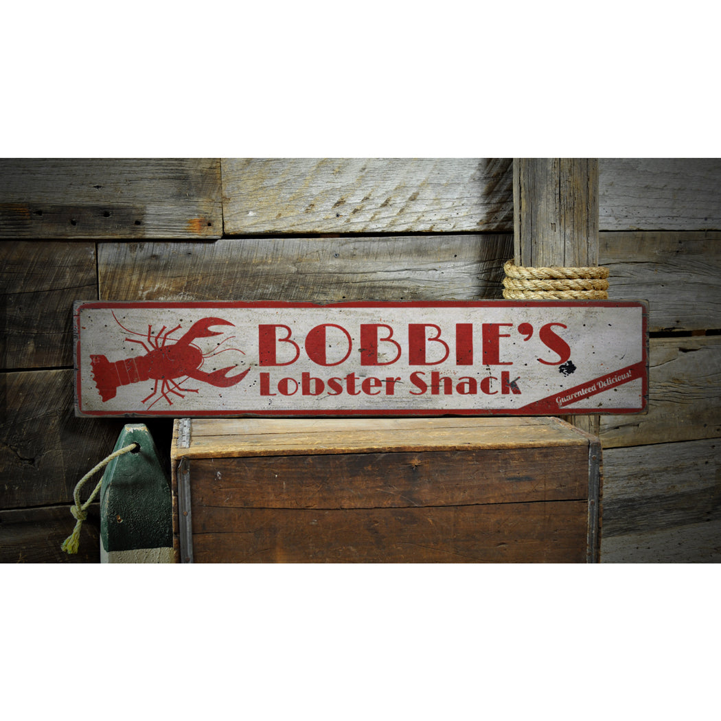 Fresh Lobster Rustic Wood Sign