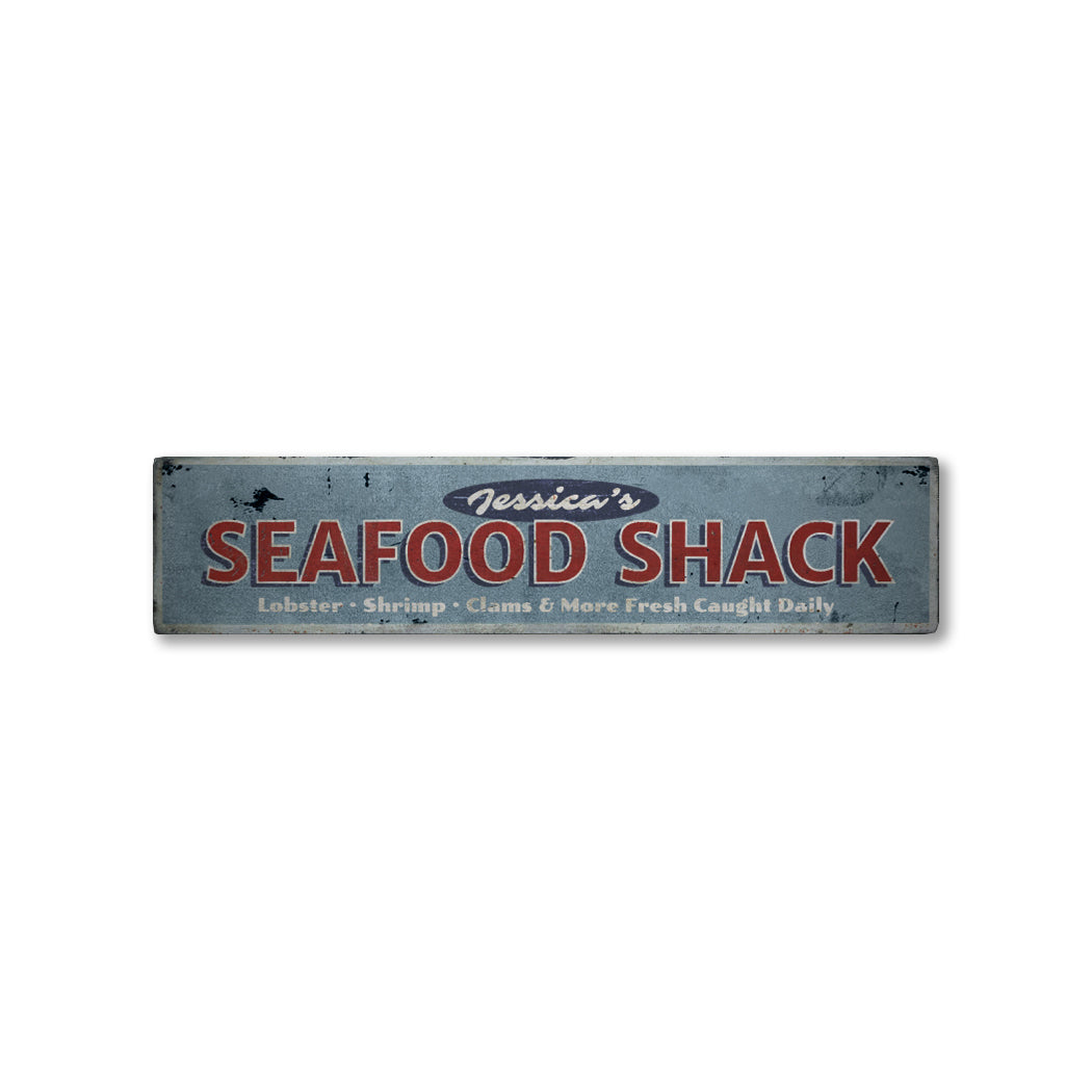 Seafood Restaurant Rustic Wood Sign