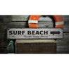 Surf Beach Rustic Wood Sign