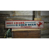 Hot Crabs & Cold Beer Rustic Wood Sign