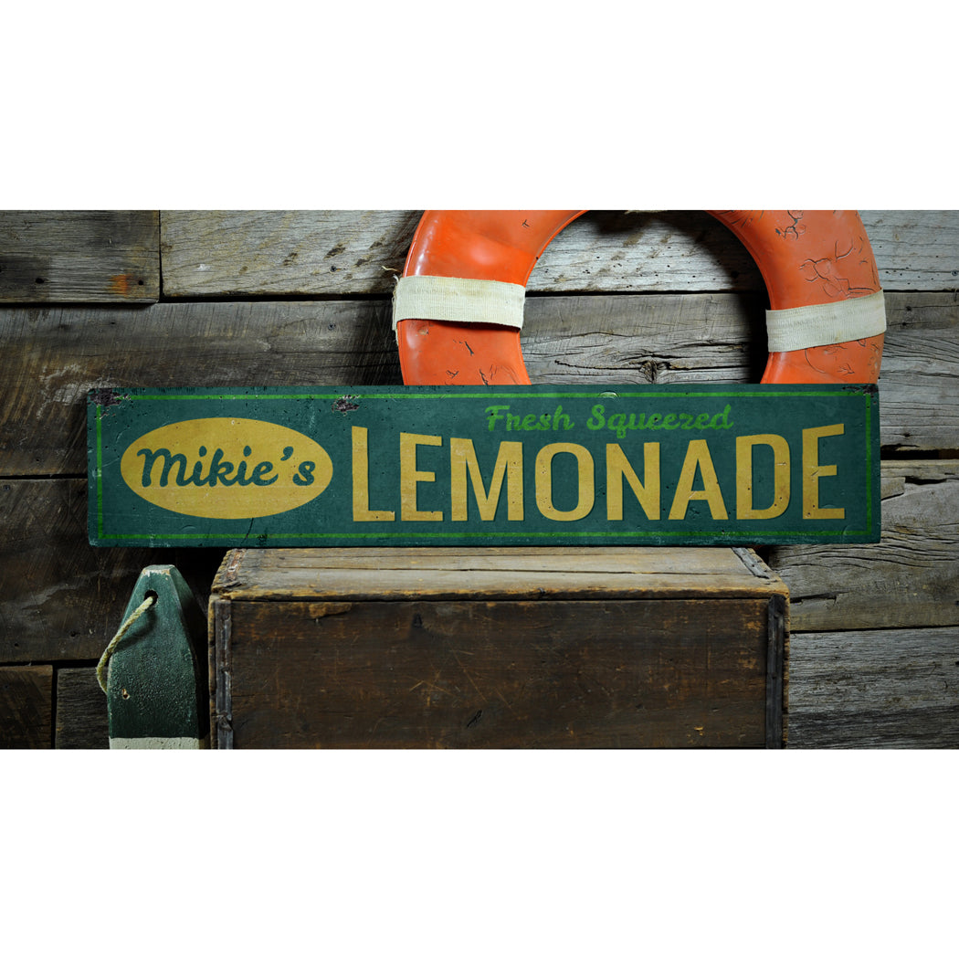 Fresh Squeezed Lemonade Rustic Wood Sign