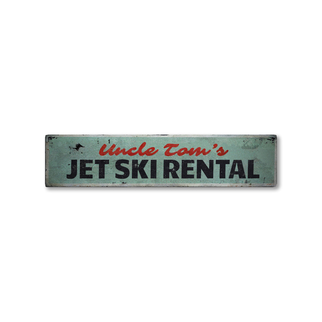 Jet Ski Rental Rustic Wood Sign