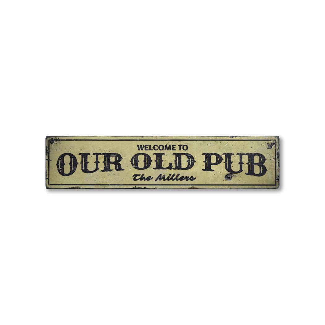 Old Pub Rustic Wood Sign