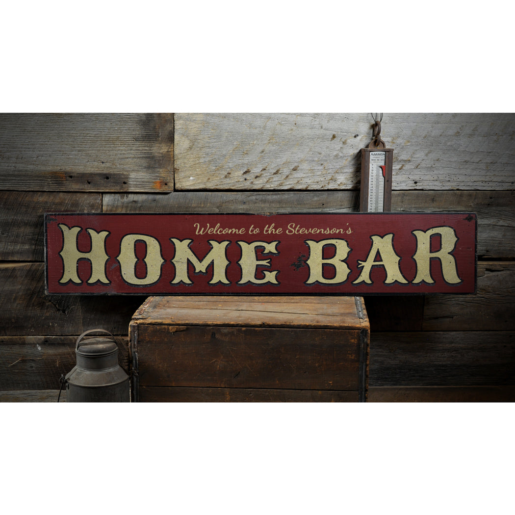 Western Home Bar Rustic Wood Sign