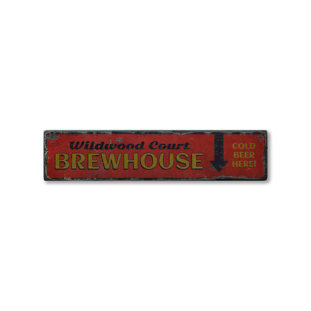 Brewhouse Rustic Wood Sign