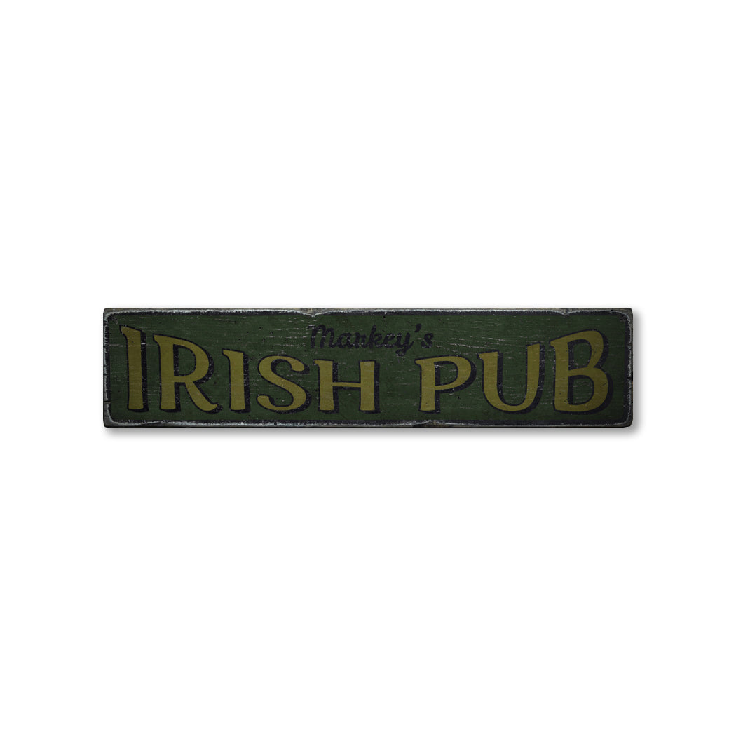 Irish Pub Rustic Wood Sign