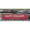 Happy Holidays Snowflake Rustic Wood Sign