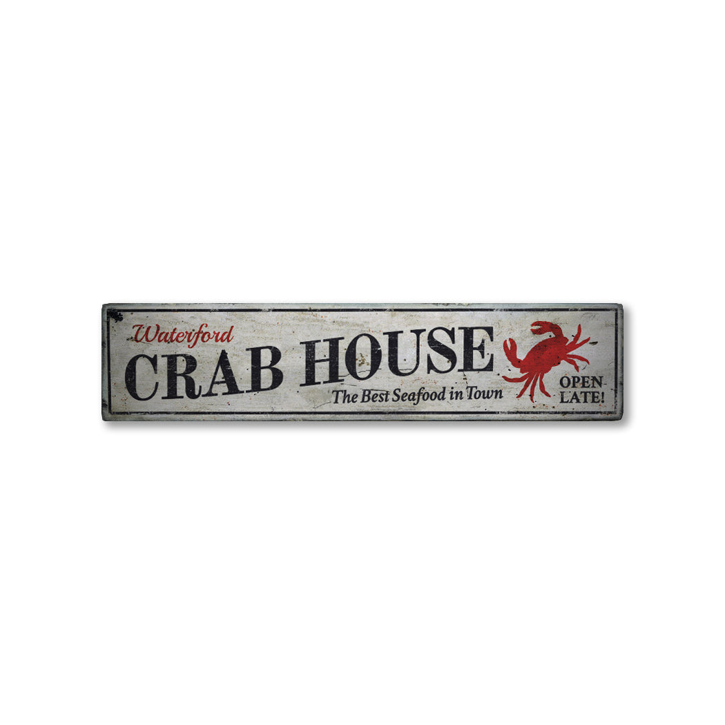 Fresh Crab House Rustic Wood Sign