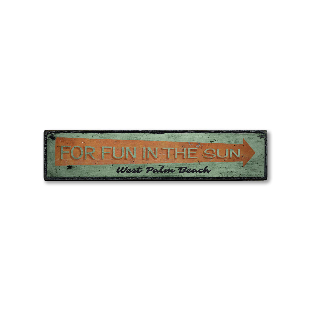 Fun in the Sun Rustic Wood Sign