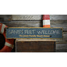 Sandy Feet Welcome Rustic Wood Sign