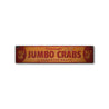 Jumbo Crabs Rustic Wood Sign