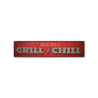 Grill & Chill Rustic Wood Sign