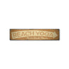 Beach Yoga Rustic Wood Sign