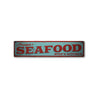 Premium Seafood Rustic Wood Sign